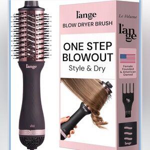 L'ANGE HAIR Le Volume 2-in-1 Titanium Blow Dryer Brush in Black & Rose Gold